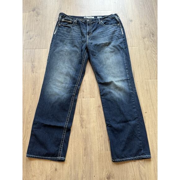 BKE Seth Distressed Straight Leg Jeans Men’s 42XL (42x34) Blue ABM1752 - Picture 1 of 12